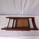 Folding wooden and cane chairs