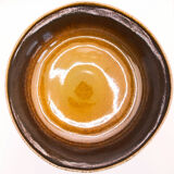 Salad bowl in brown sandstone, khaki and saffron