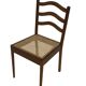 Vintage Teak Chair with Webbing - 1970s Design