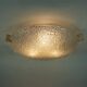 vintage kaiser ice glass ceiling LAMP flush mount 60/70's relief surface