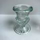 Paire de bougeoirs en verre moulé années 50-60