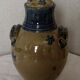 Old belly vinegar in beige and blue enamelled gres
