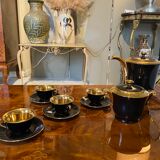 Black and gold tea set