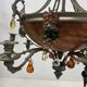 Napoleon III chandelier in bronze and alabaster with eight light arms, 19th century.