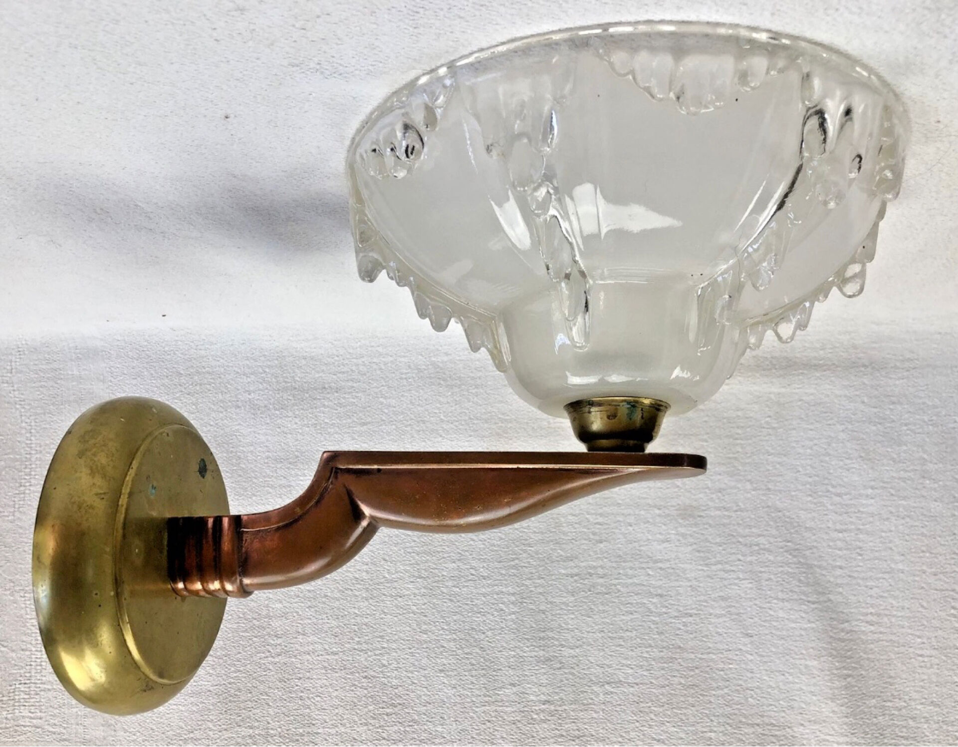 Vintage Streamline Ship bronze Art Deco wall light Ezan