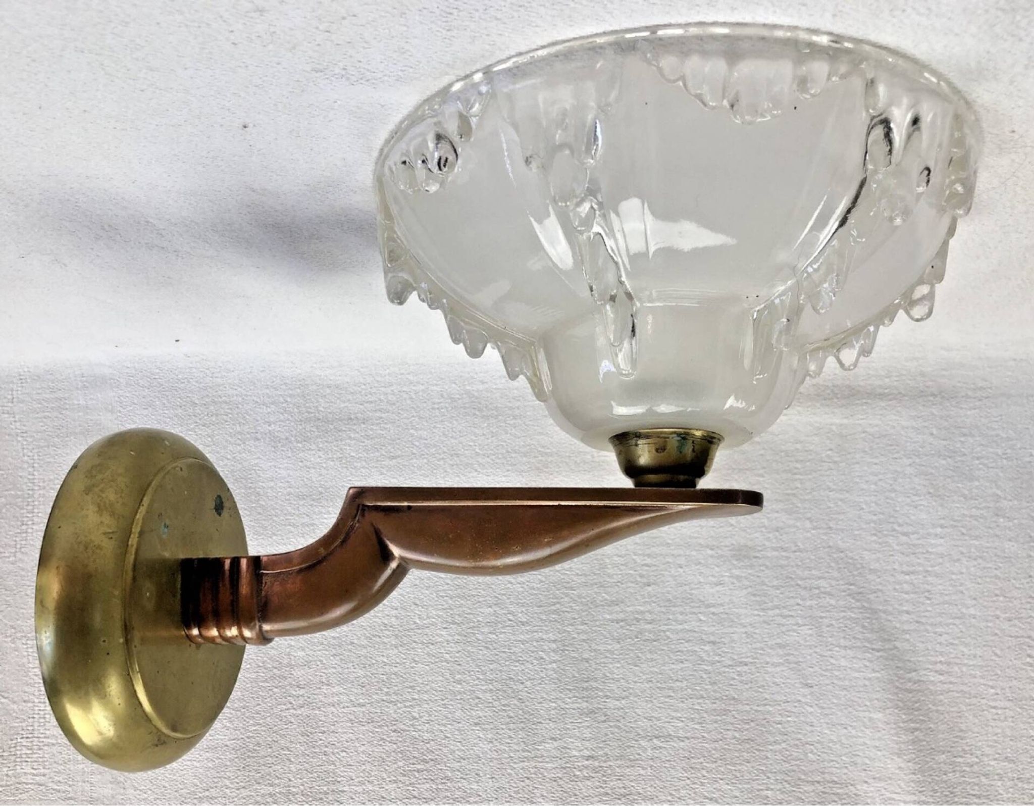 Vintage Streamline Ship bronze Art Deco wall light Ezan