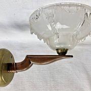 Vintage Streamline Ship bronze Art Deco wall light Ezan