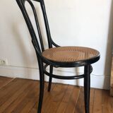 Bistro chair in wood and canework