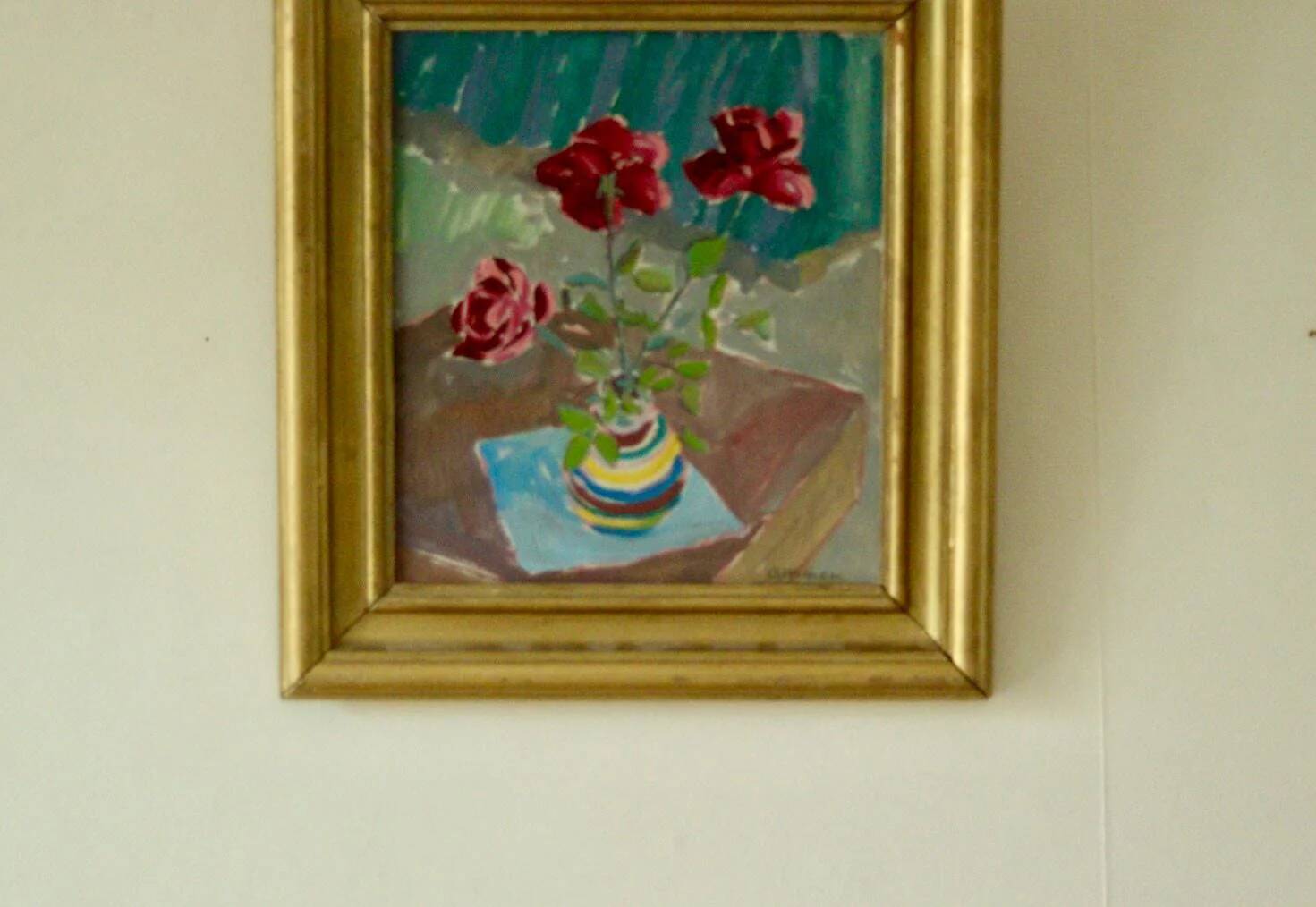Flowers in vase by Olle Wilner