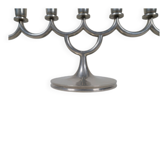 Art Deco chandelier in tin by Lars Holmström in Arvika, Sweden, 1931