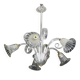 Amazing Art Decò Murano Glass Chandelier 5 Light, 1950