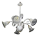 Amazing Art Decò Murano Glass Chandelier 5 Light, 1950