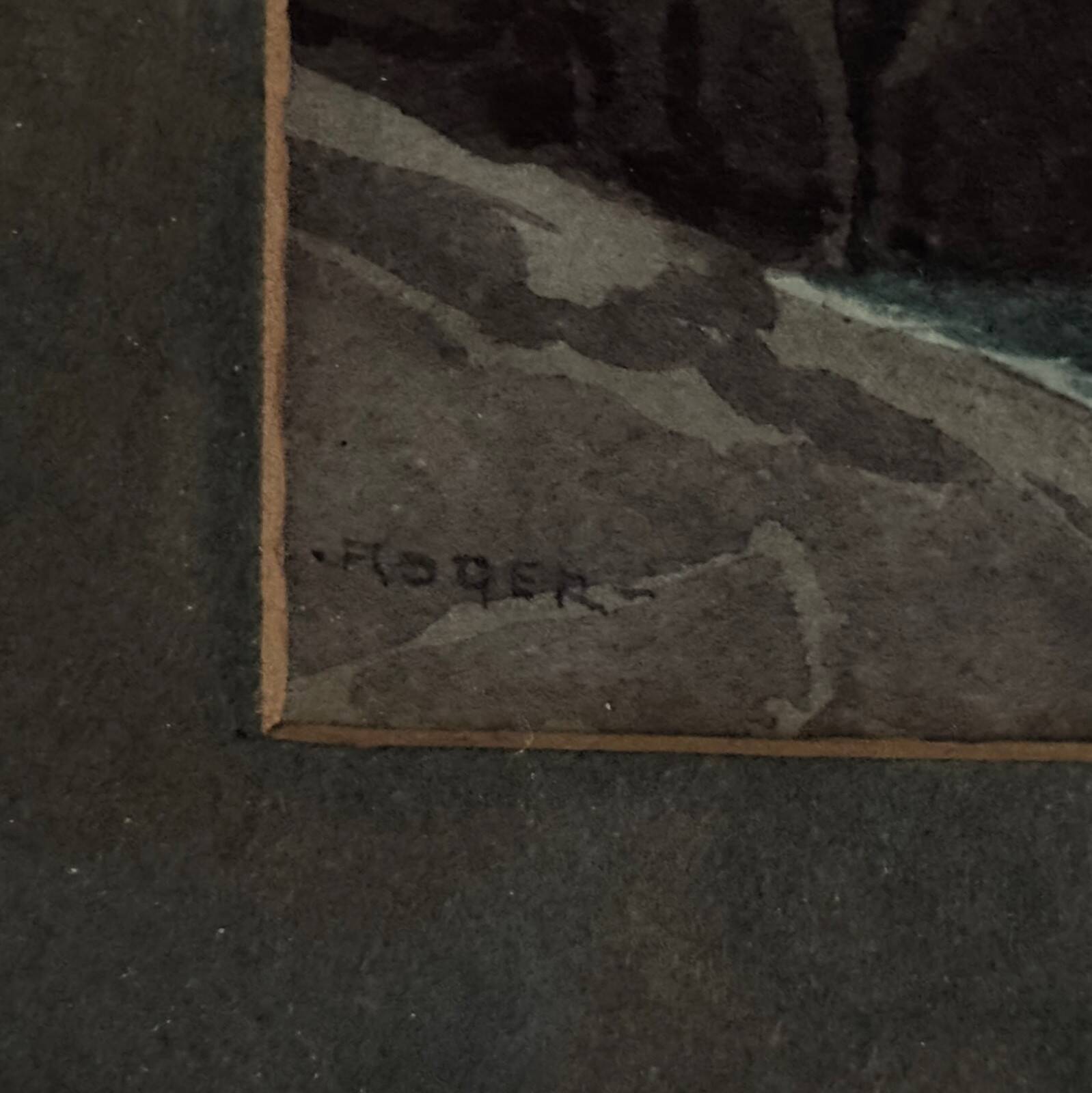 Watercolors on paper depicting rocky coasts 20th century by L. Roger