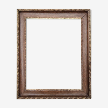Lacquered and gilded frame Napoleon III style and period - foliage: 55.7 x 43.9 cm