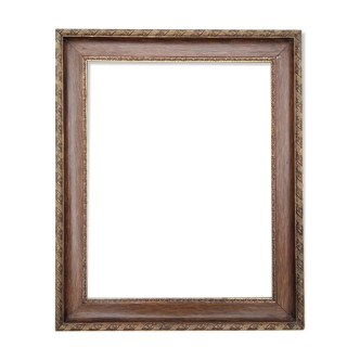 Lacquered and gilded frame Napoleon III style and period - foliage: 55.7 x 43.9 cm