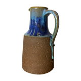 Blue Dripping Ceramic Pottery Made In Denmark | Beautiful Vintage Ceramic Vase - Unique Handmade