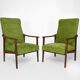 Paire de fauteuils scandinaves, mid-century