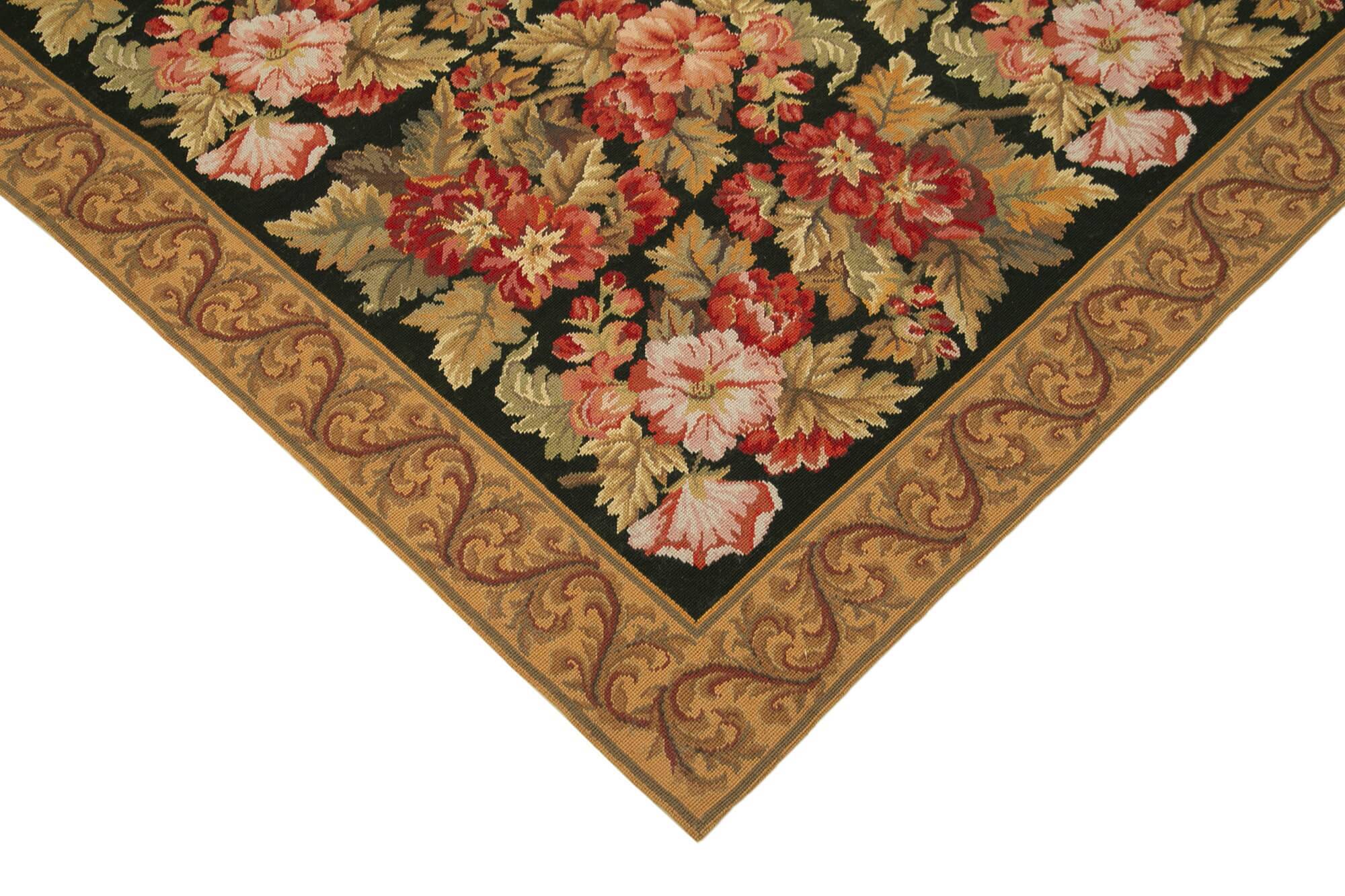 Handmade Vintage Flatweave Needlepoint Kilim 183 cm x 278 cm
