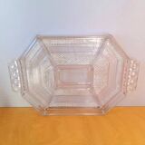 Art Deco glass appetizer tray