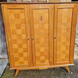 Armoire à 3 portes vintage des années 60/70