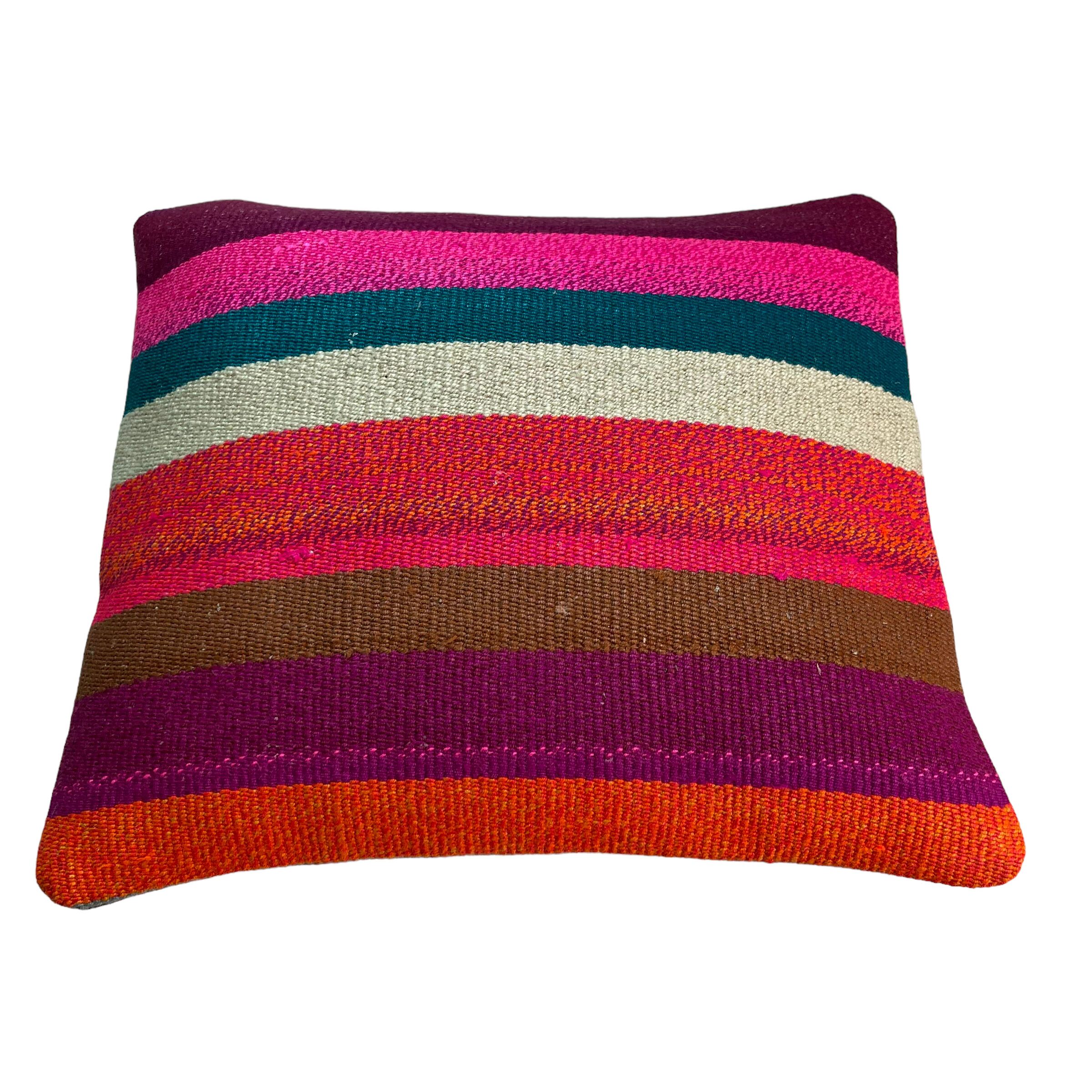 Vintage turkish kilim cushion cover , 40 x 40 cm