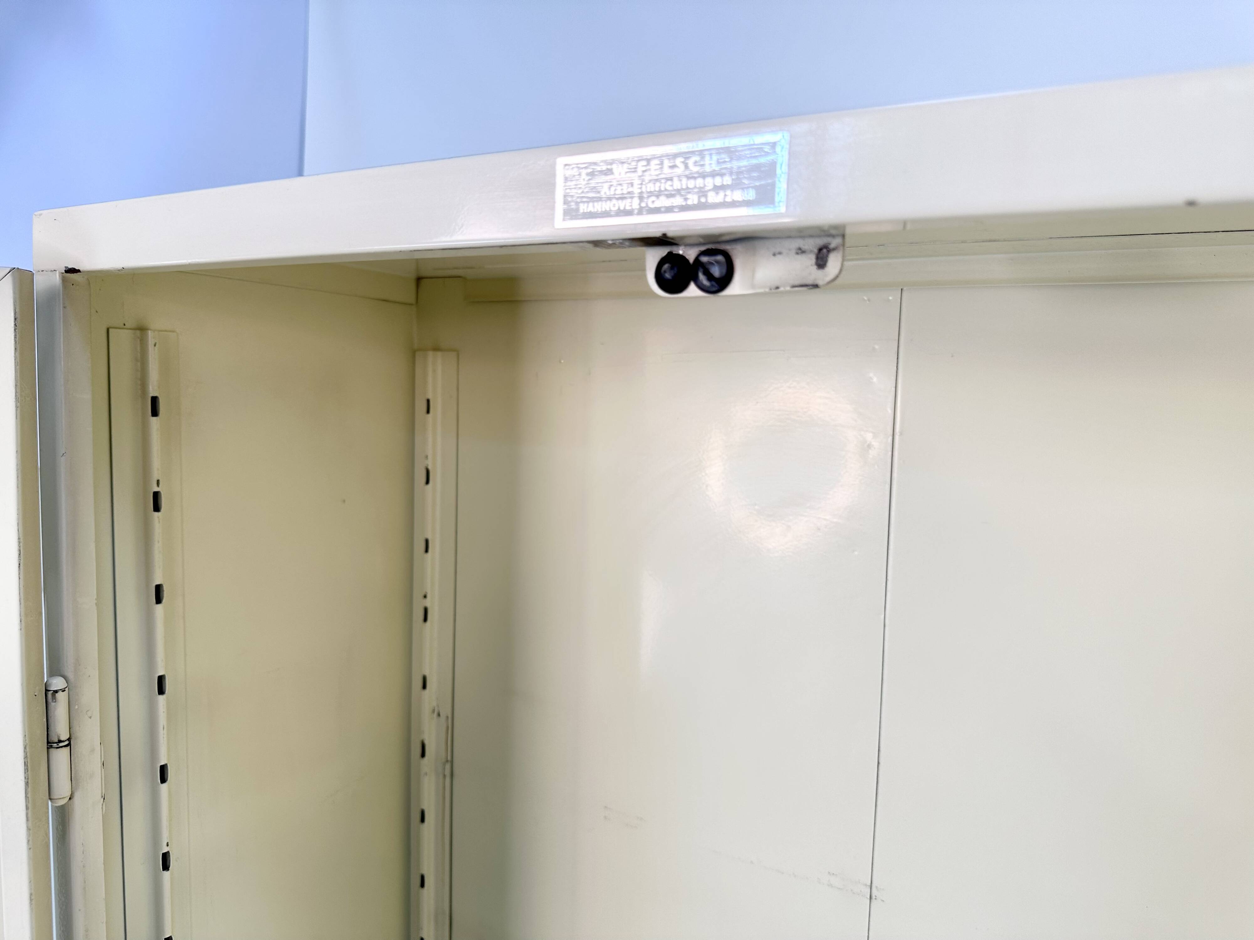 Heavy duty industrial metal medical cabinet with 8 removable