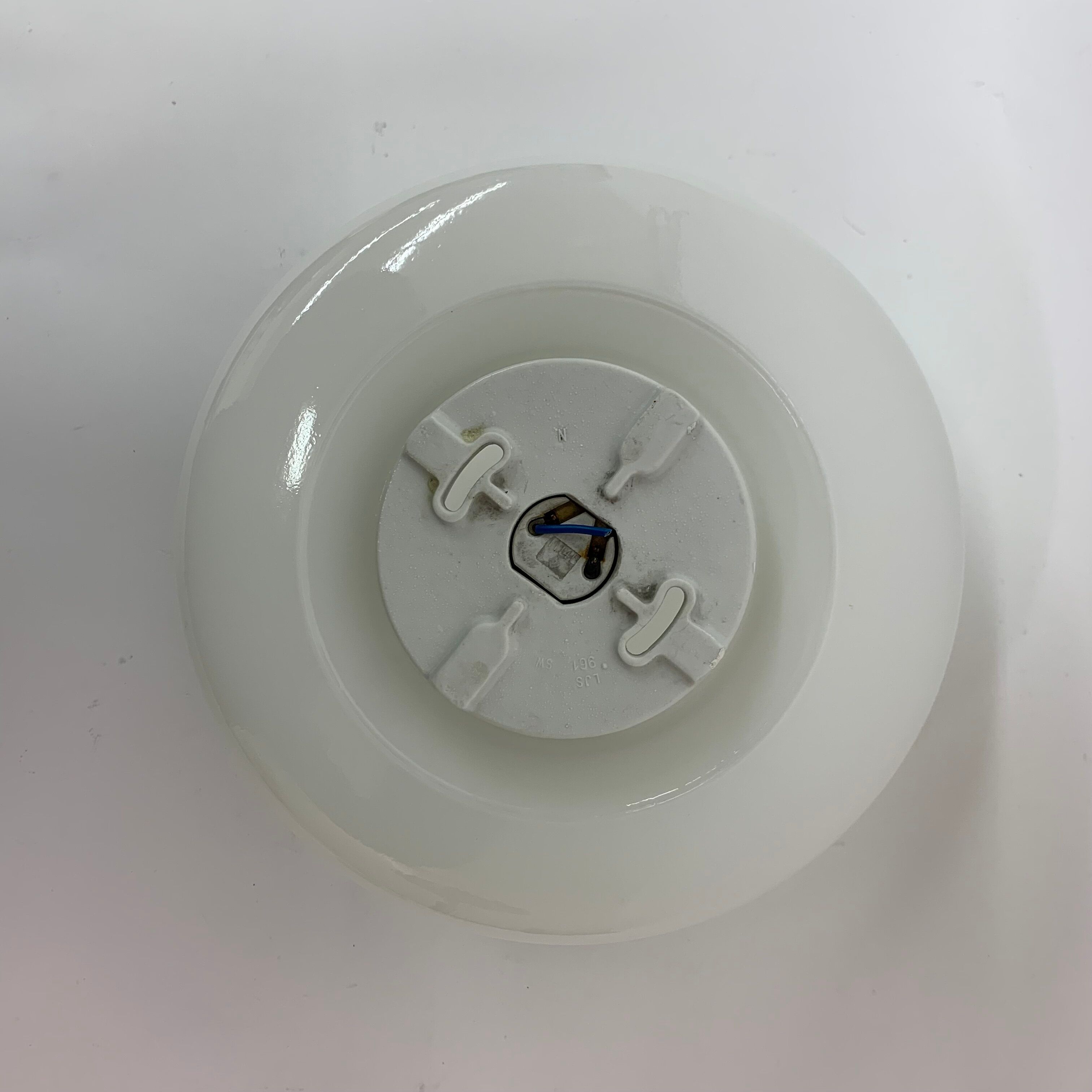 Glass 961 Ceiling or Wall Lamp by Wilhelm Wagenfeld for Lindner, 1950s