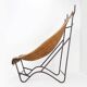 John Risley Style High-back Lounge Chair Solid Iron / Wicker Fran