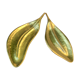 Two dishes, empty pocket vintage brass leaves