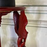 Athenian carved wood, red patina imitation of red marble