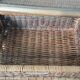 Commode chiffonnier en rotin et osier