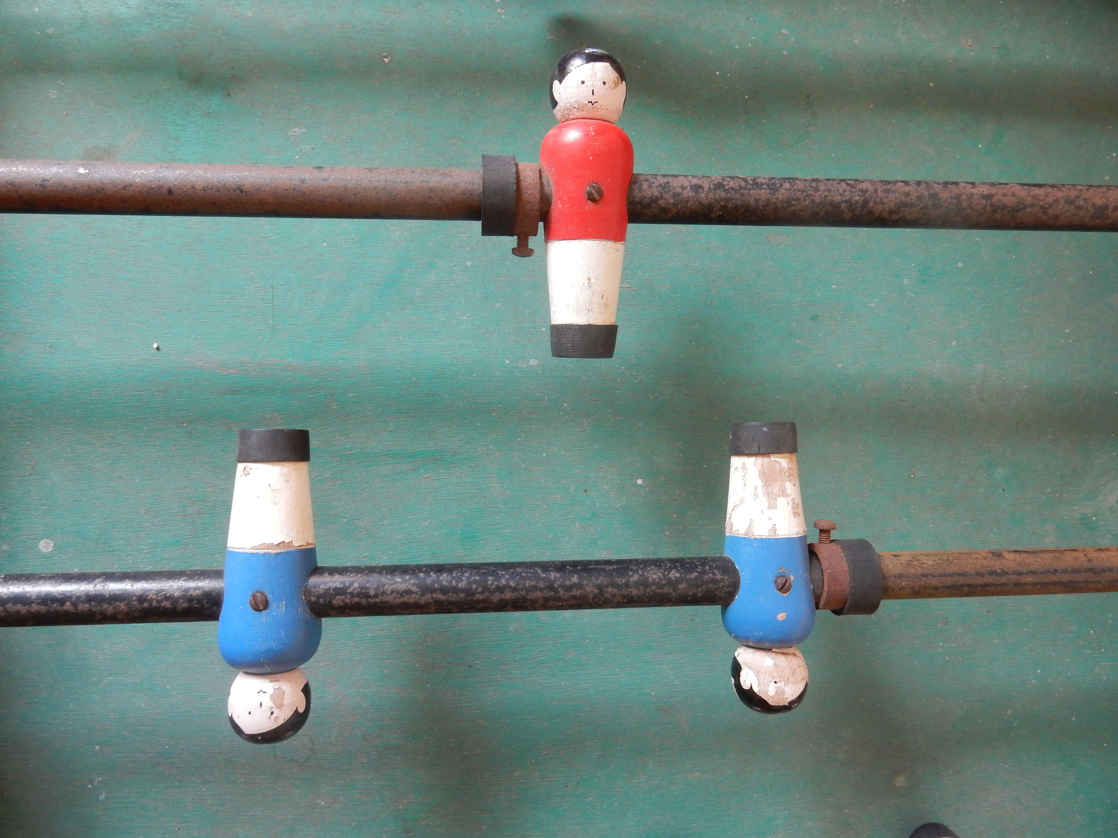 Wooden baby football