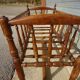 Old wooden cradle, all in walnut