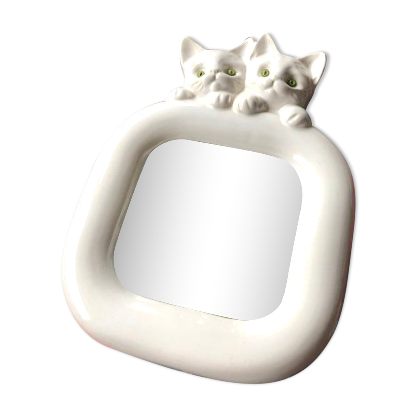 Ceramic mirror Cats 30, 5 X 23, 5 cm