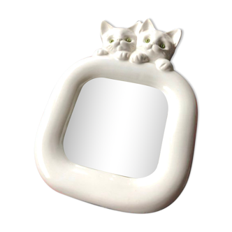 Ceramic mirror Cats 30, 5 X 23, 5 cm