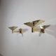 Paire d'appliques vintage en laiton Verre Lumiere