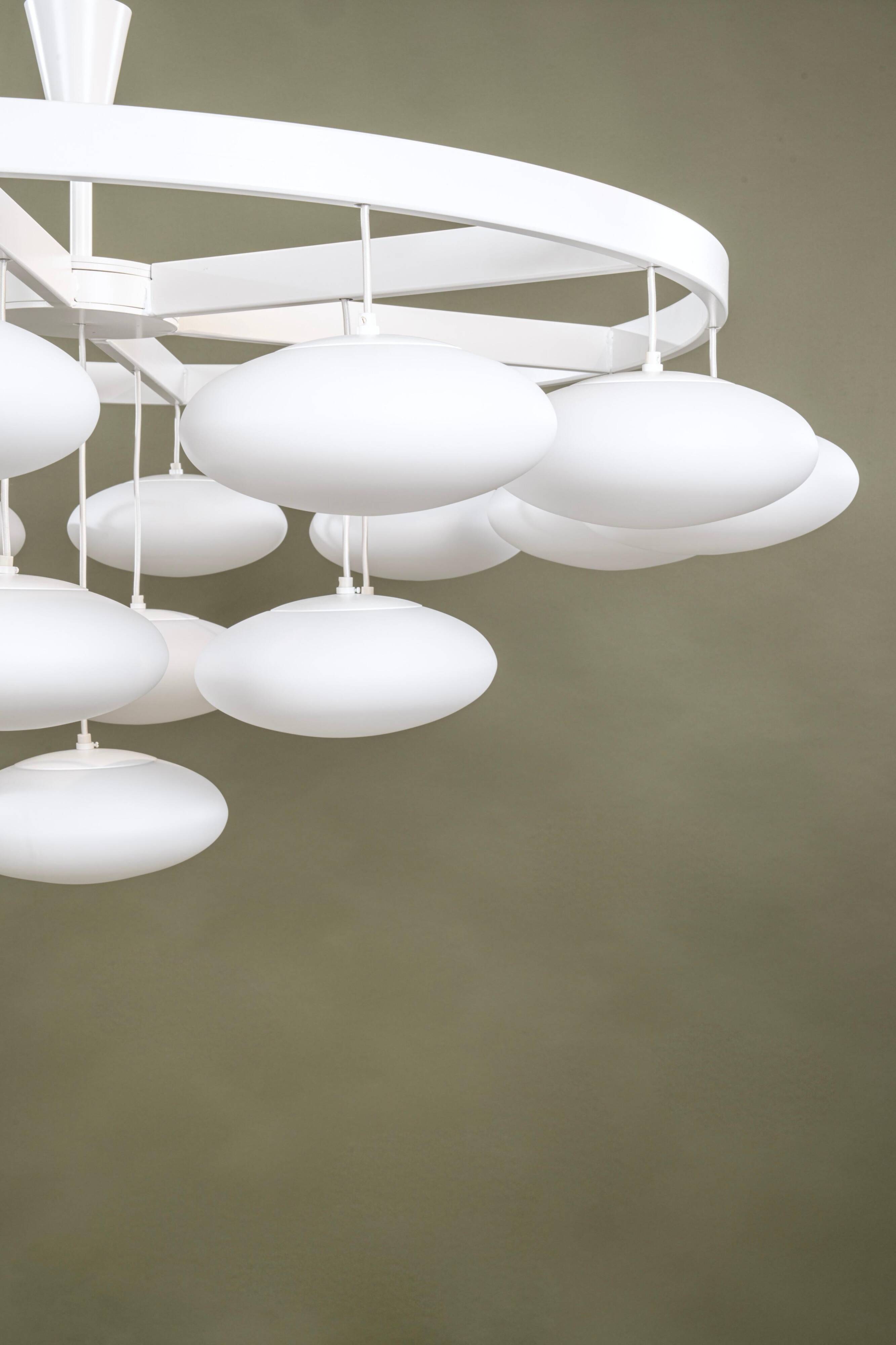 Impressive cloud chandelier mid-century modern of Volksgarten Milchhalle Vienna