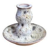 Bougeoir en céramique, écume de mer, Vallauris