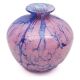 Vase en verre marbré