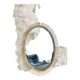 Miroir ovale en métal doré