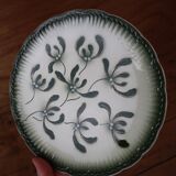 Dessert plate Terre de Fer model "Gui" signed Badonviller Art Deco