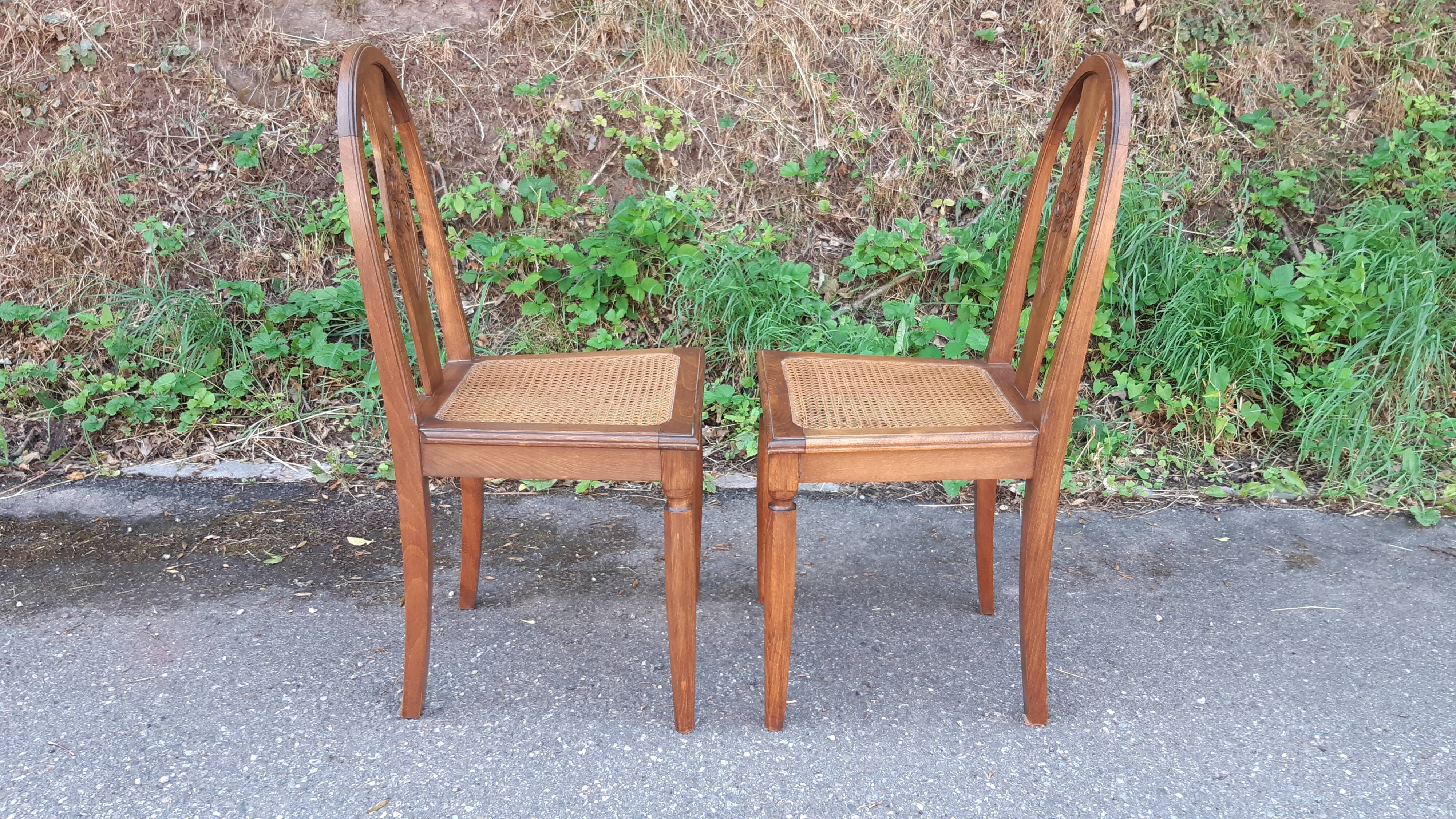 Art Deco oak chandy chairs 1930