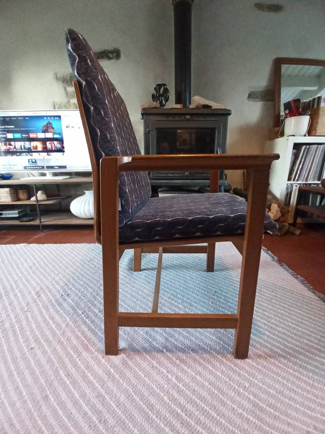 Fauteuil en chêne clair et contreplaqué moulé scandinave