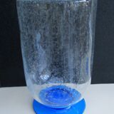 Bubbled glass vase transformable into a photophore