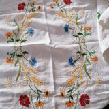 Old embroidered tablecloth