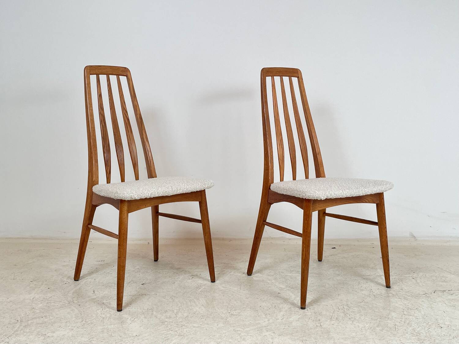 2 chaises en chêne Eva par Niels Koefoed 1960