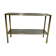 Console table in anodized aluminum and smoked glass 1970