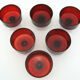 6 ruby red champagne glasses, Cavalier Luminarc France 70