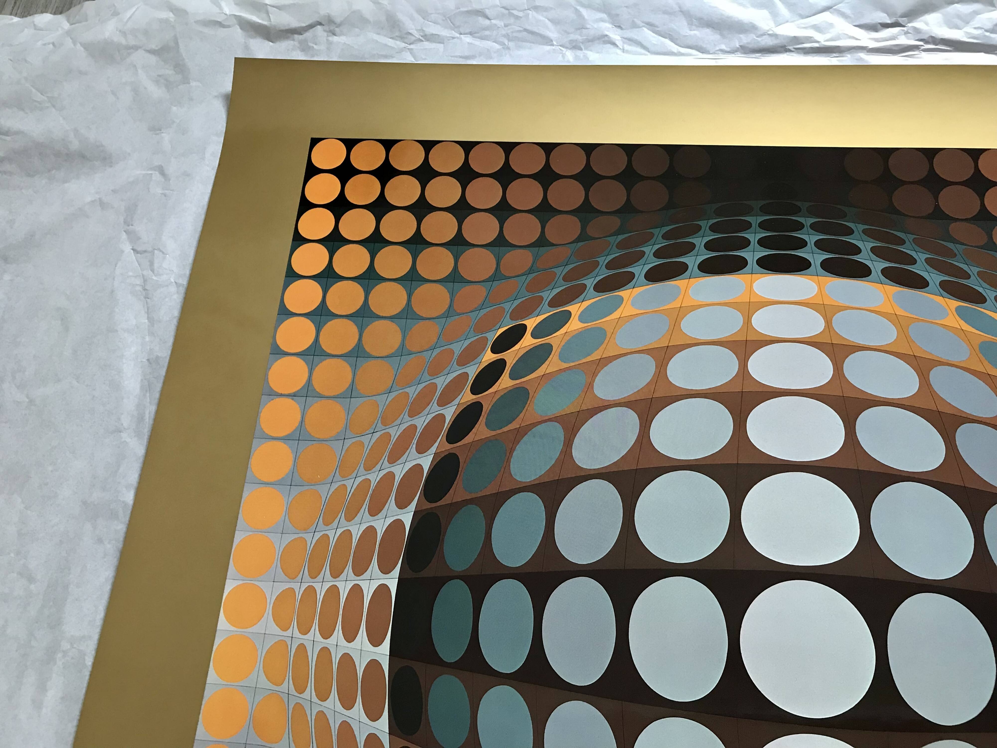 Victor Vasarely - Heliogravure stamped Fondation Vasarely, Edition 1974