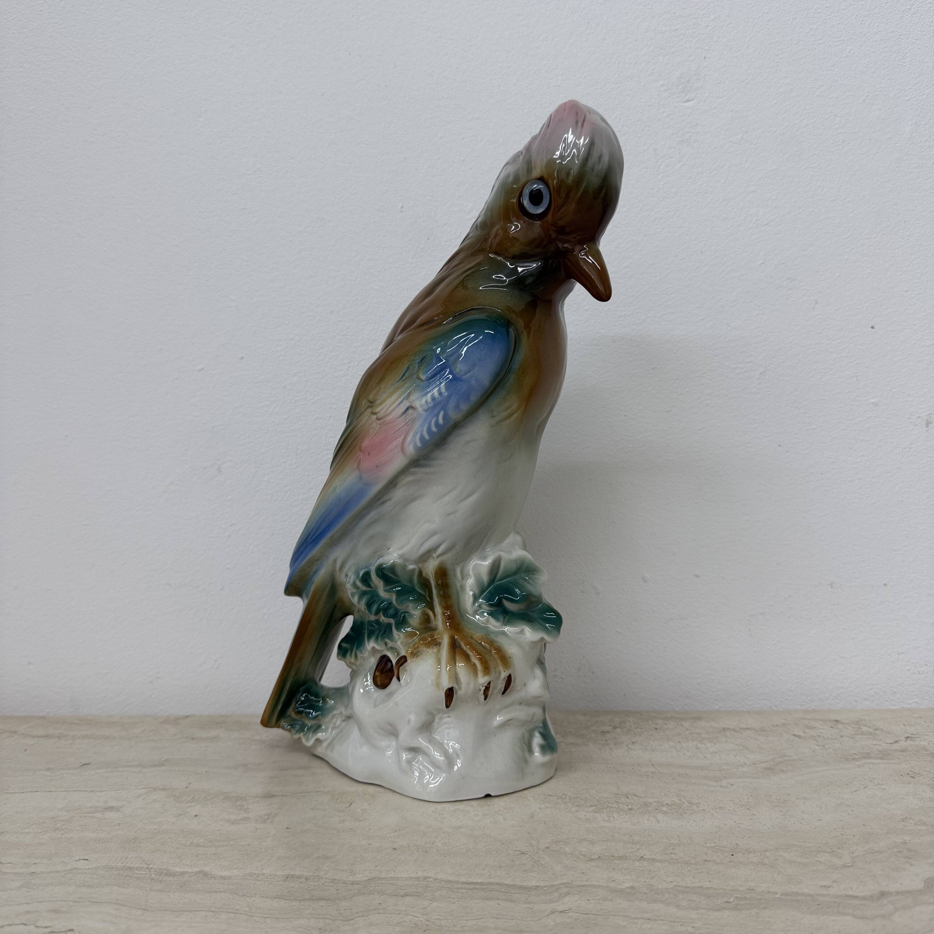 Vintage porcelain Parfume lamp bird , 1950s